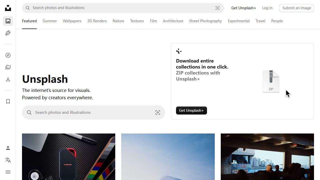 unsplash.com 截图