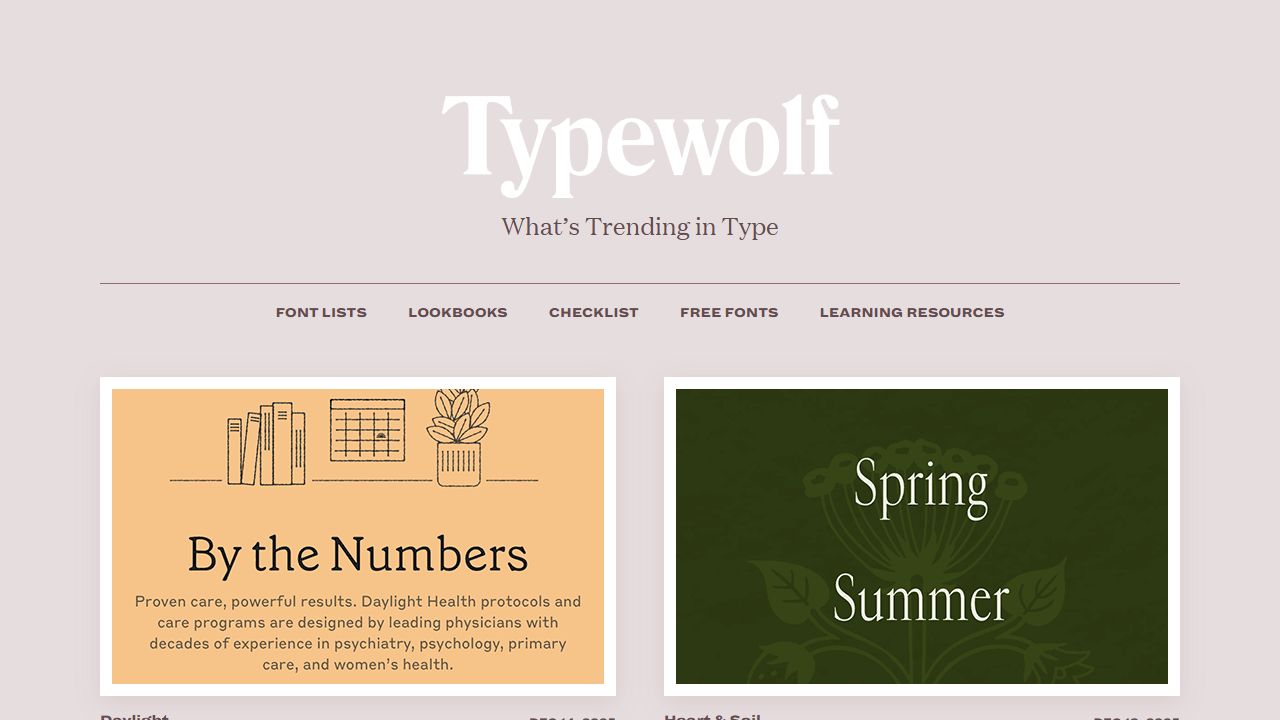 www.typewolf.com 截图